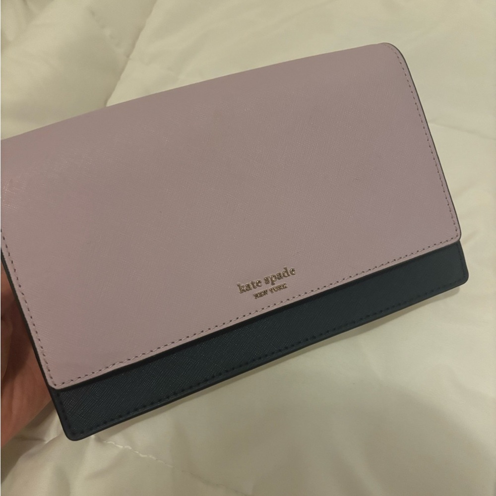 kate spade Purple and Navy Leather Flap Crossbody